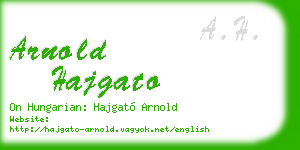 arnold hajgato business card